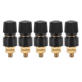 5Pcs Brass Binding Post Nickel Plated Inverter Terminal for Electronic Instruments AutomobilesBlack