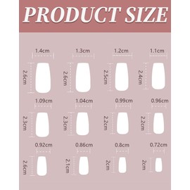 UYRVAPE 24pcs Press On Nails Medium Length Rhinestone Pink False Nails Square Glitter Shiny 3D Flower False Nail Tips Fake Nails