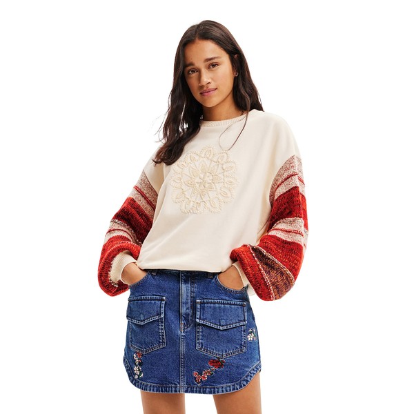 Desigual Women's Baloon Sweater, White