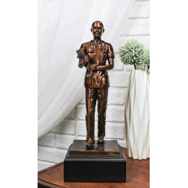Medical Professional Physician Female Nurse Doctor Bronzed Resin Statue W/ Base