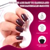DouborQ Mud Red Color Nail Polish Finger Air Dry Long-lasting