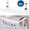 Callstel Desktop Socket Holder: Set of 4 Cable Basket, Socket
