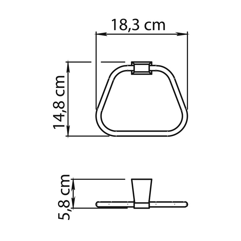 Gedy Towel Ring Tonal Gold Matt