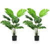 DREAMADE 4FT Fake Monstera Deliciosa Plants, Faux Monstera Plant w/15
