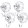 GlobaLink Suction Hooks, 4 Pack Clear Reusable Heavy Duty 3KG