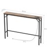 Aduanbang 5.9" Console Table with Outlet – Narrow Sofa Table,