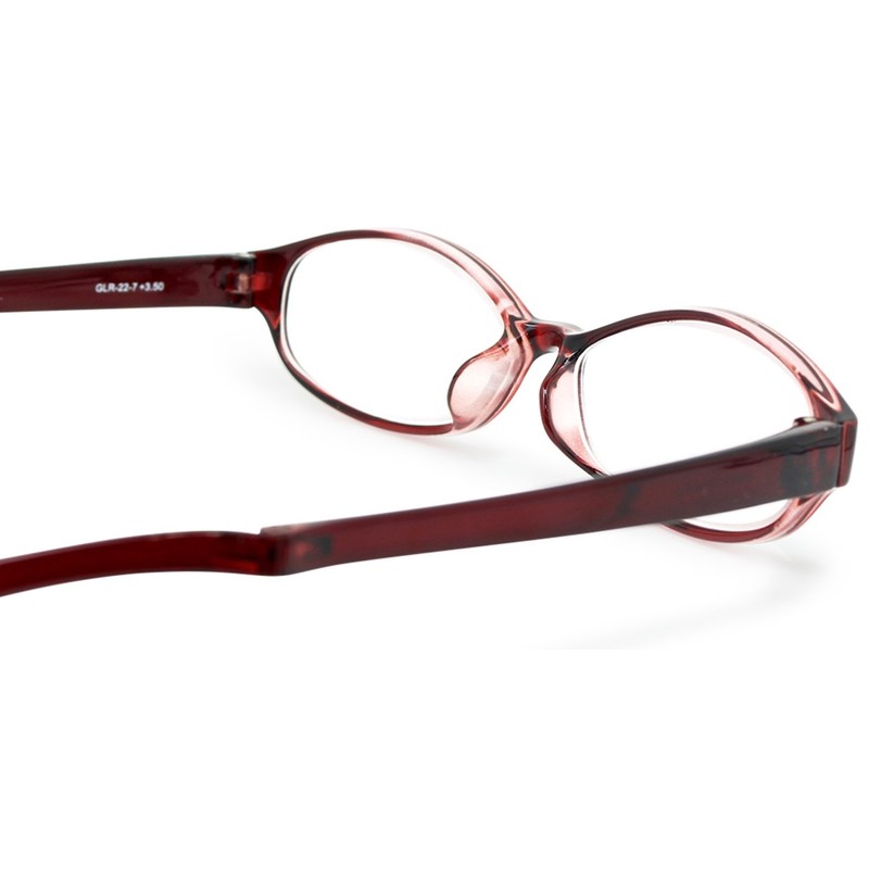 デューク 老眼鏡 首掛け +2.0 度数 ネオクラシック ネックハグ ソフトケース付き レッド GLR-22-7+2.00