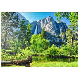 MyPuzzle Yosemite Waterfall, Yosemite National Park, California - Premium 1000 Piece Puzzle - MyPuzzle Special Collection by Puzzle Galaxy