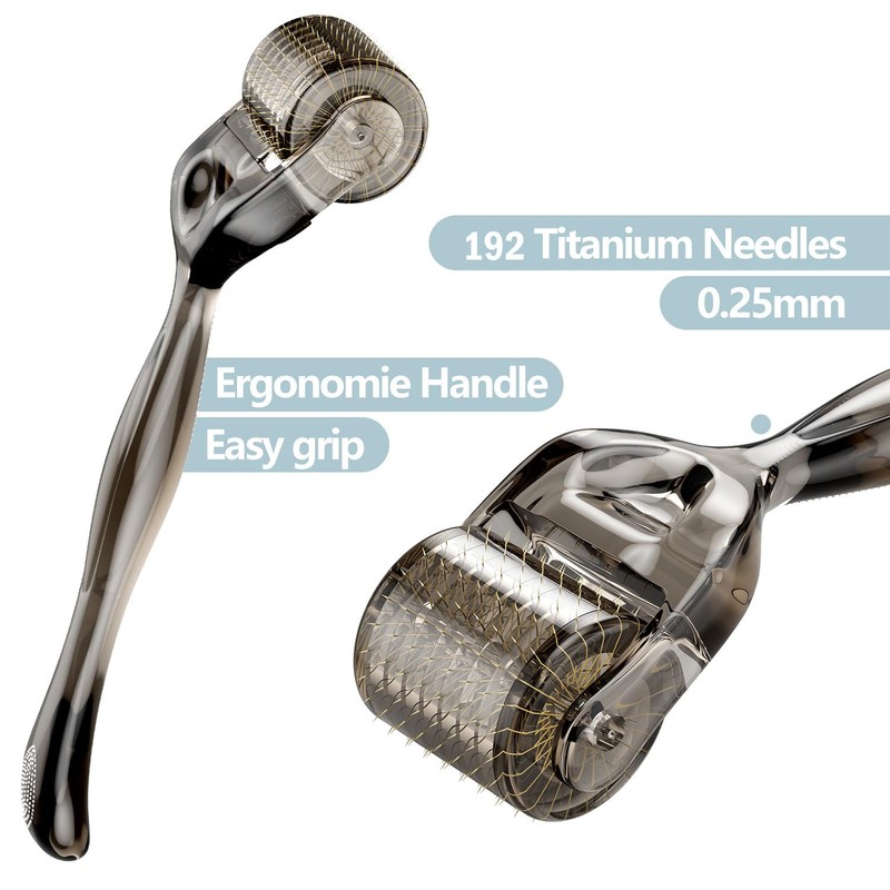 GXBRSY Derma Roller 0.25mm Titanium,192 Micro Needle Roller - Beard