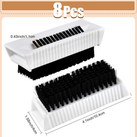 Aemygo 8 Pcs Hand Scrub Brushes for Nail Cleaning, Soft Fingernail Brush Non-Disposable Surgical Scrub Brushes with Nail Cleaner, Plastic Double-Sided Hand and Nail Cleaning Brush for Men Women Kids