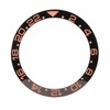 Watch Bezel Insert 38mm Black Base Rose Gold Digit Ceramic