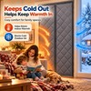 Magnetic Thermal Insulated Door Curtain, Quilted Oxford Fabric Winter Door