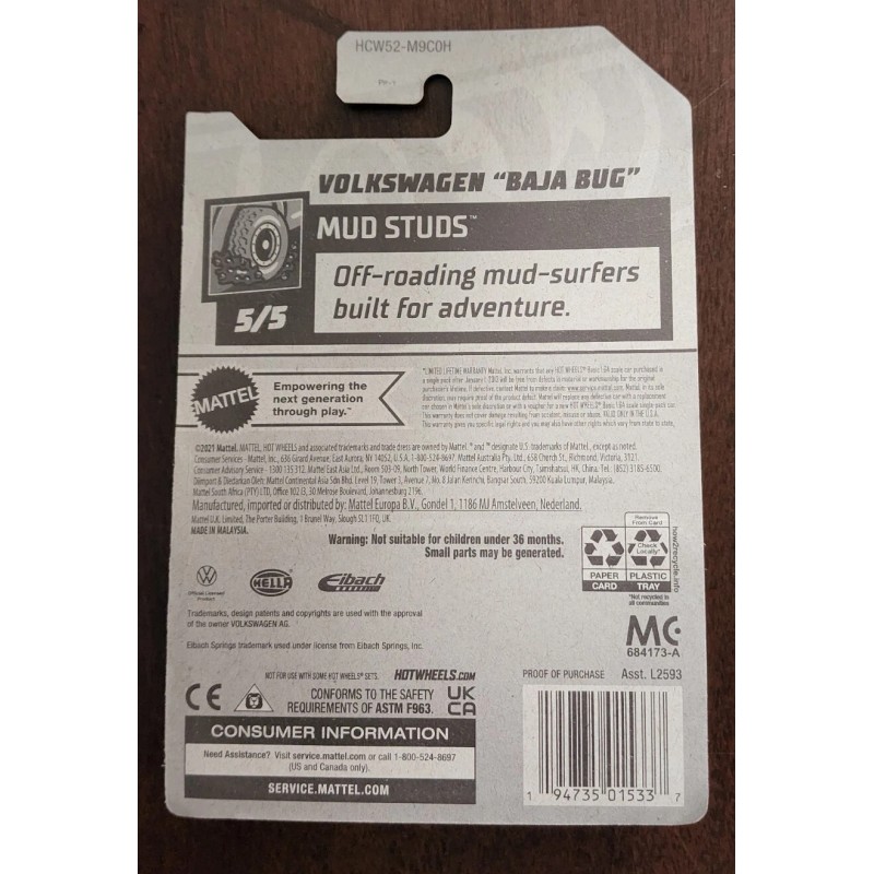 Hot Wheels Volkswagen "Baja Bug" Mud Studs 5/5