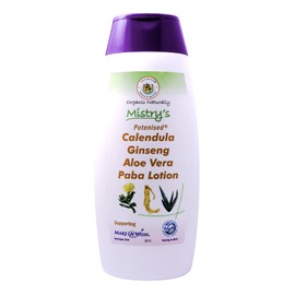 Mistry's Potenised Calendula Ginseng Aloe Vera Paba Lotion 200ml - Multi-Purpose Moisturising After Sun lotion - Ideal For Eczema and Rashes - Additive Free, Vegan,