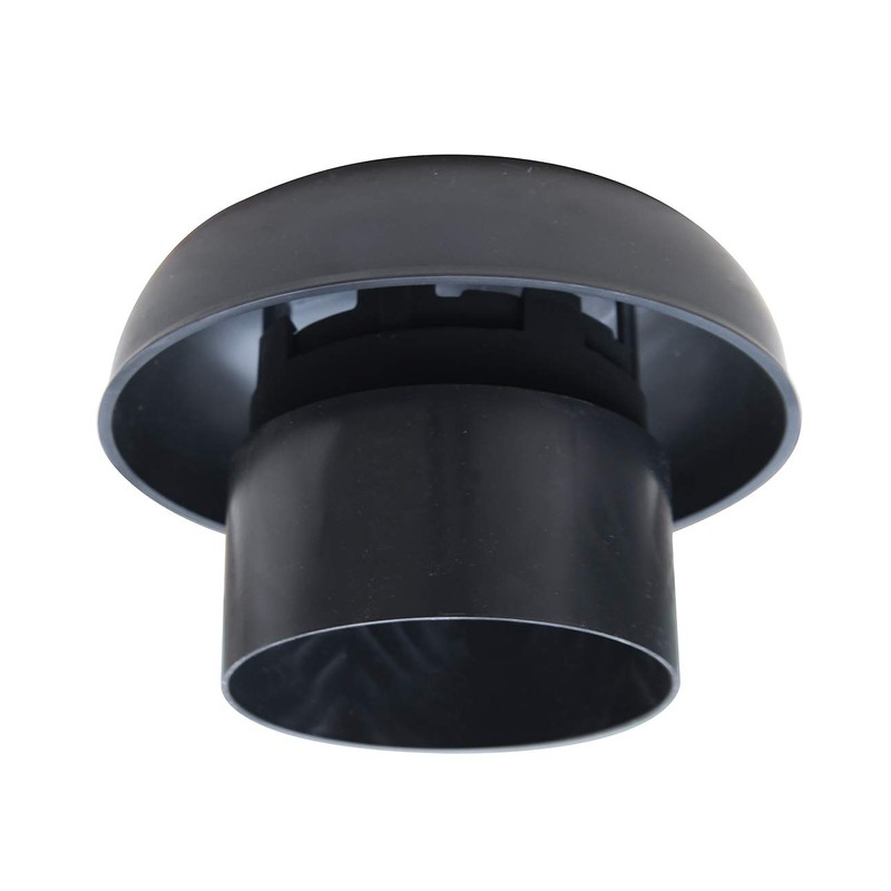 First Plast CDV100A Ventilation Hat Head Exalter, Black, Diameter 100