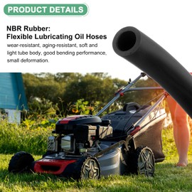 M METERXITY Lubricating Oil Hoses, 8mm ID x 12mm OD 16.4FT Rubber Tubing Hose Pipe for Irrigation/Small Equipment/Outdoor/Garden Water Tubing [Black]