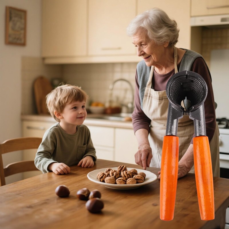 Jecdfs 1 x Nutcracker with Elegant Wooden Handle, Nutcracker Walnuts