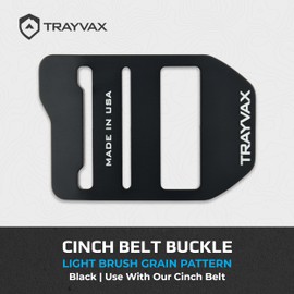Trayvax Cinch Belt Buckle, Tactical Belt Buckle for Men and Women, Outdoor Hiking and Military Accessories, Black