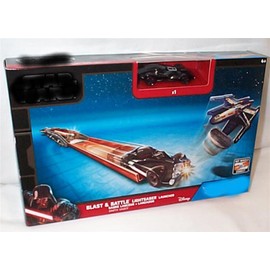 H0T WHEELS STAR.WARS Blast & Battle Lightsaber Launcher Darth Vader vehicle included set
