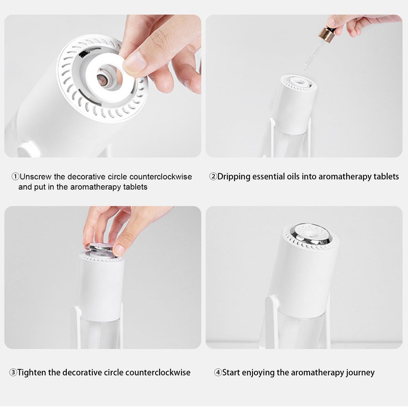 Mini Humidifier Negative Ion Purification 40mL/H Spray Volume Automatic Rotation