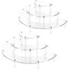 3-Tier Acrylic Display Risers – Half Moon Clear Stand for