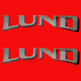 LUND Boat DECAL PAIR 34"x8" Silver Shadow BRAND NEW W@W