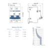 Chtaixi DC Miniature Circuit Breaker, 2 Pole 500V 125 Amp