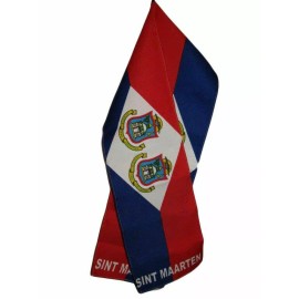 RFCO Saint Maarten Country Lightweight Flag Printed Knitted Style Scarf 8"x60"