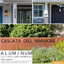 Sanshaoye 6 Inch House Numbers and Metal Letters for Outdoor Signs, House Numbers for Outside, Aluminum Address Letters and Numbers for Door, Mailbox, Garden, Perfect for Home or Office (Letter O)