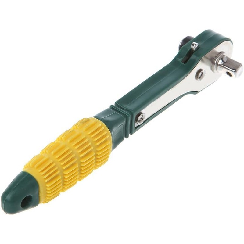 Rosojodg 1Pc Green Metal Mini Socket Rapid Ratchet Wrench 1/4