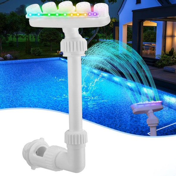 Reallnaive 2025 Solar Pool Fountain for Above and Inground LED