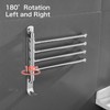 Chrome Rotating Towel Rack Stainless Steel Adjustable Towel Rack Bathroom