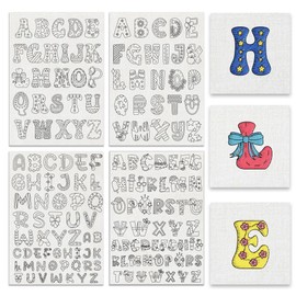 BENECREAT - 4 hojas, 156 unidades, divertidos estabilizadores de costura a mano, solubles en agua, 6 estilos de letras A ~ Z, patrones de bordado solubles en agua, para tallas, camisas, abrigos,