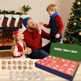2025 Brain Teaser Advent Calendar: 24-Day Christmas Countdown with IQ Logic Puzzles & Challenges for Kids, Teens & Adults - Wood & Metal Design