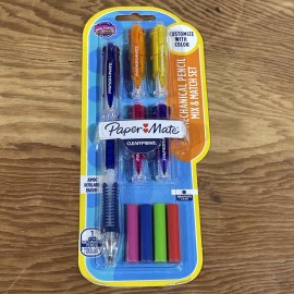 Paper Mate ClearPoint Blue Mechanical Pencil Mix & Match Set 0.7 mm - New