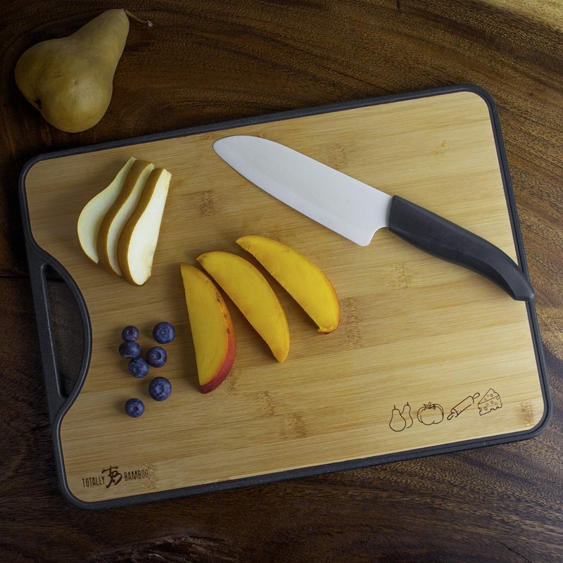 Totally Bamboo Poly-Boo Double Sided Bamboo and Poly Cutting Board,