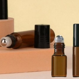 Mini Rollerball Empty Bottle 9 Pcs 3ml 01715WT 2ea