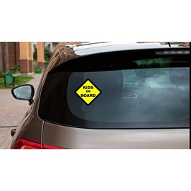 Kids On Board Vehicle Car Window Warning Safety Sticker Sign, Decal, Vinyl