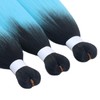 Zifeiya Ombre Blue Braiding Hair Pre Stretched Colored Hair Extensions