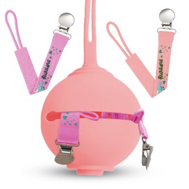 Silicone Pacifier Clips Baby Girl | Newborn Essentials & Baby Must Haves | Baby Teething Toys with Sensory Play - Perfect for Baby Girl's Comfort