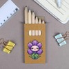 Azeeda 6 x 'Cute Iris Flower' Short 85mm Pencils/Coloured Pencil