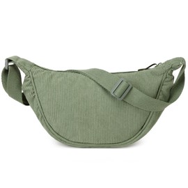 Micmores Shoulder Bag Women's Bum Bag Women's Stylish Nylon Crossbody Bag Women's Crescent Moon Bag Shoulder Bag with Adjustable Shoulder Strap, Y2K Belt Bag for Any Occasion, Green, shoulder bag