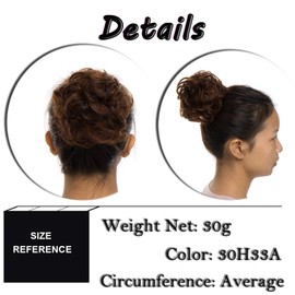 Sego Hairpiece, Hair Extension Bun Scrunchy, Messy Updo