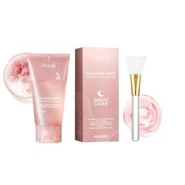 HOYGI Collagen Peeling Mask, Moisturizing Facial Mask with Brush, Hydrating Facial Mask, Facial Skin Care Product for Women & Men - Number: 1 count