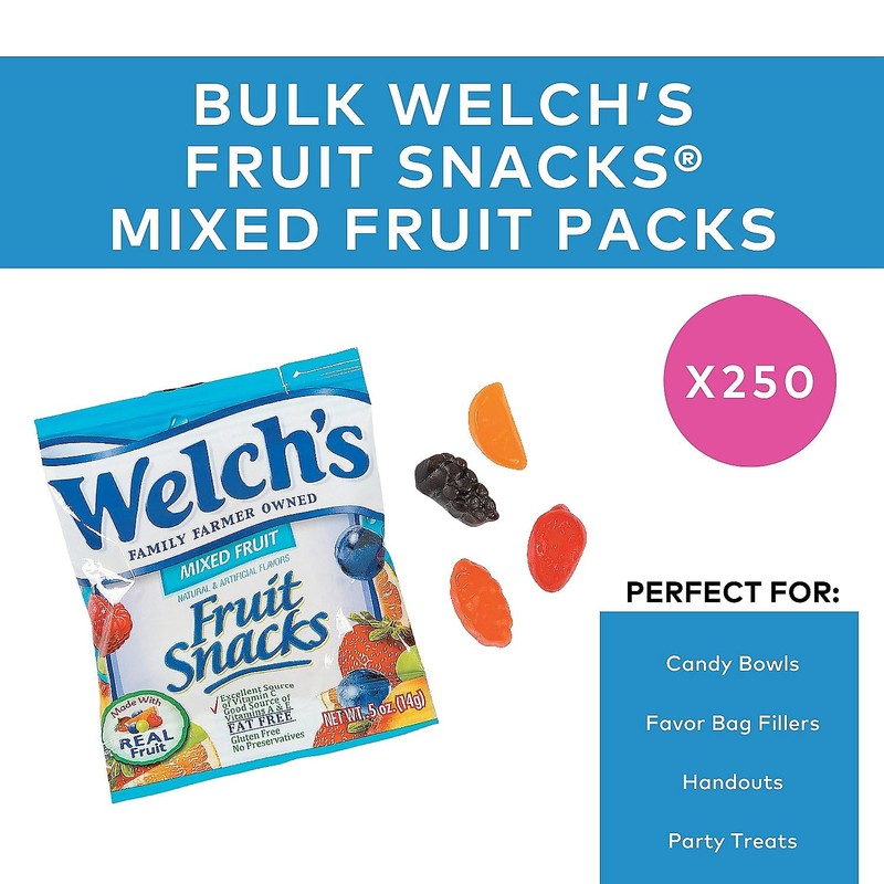WELCH‘S Fruit Snacks Mixed Fruit, 250 Count