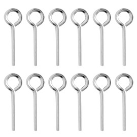 Rierdge 12Pcs 5/32" Hex Dogging Key Standard with Full Loop, Allen Wrench Door Key for Push Bar Panic Exit Devices Crash Bar Gym door solid Metal - Silver