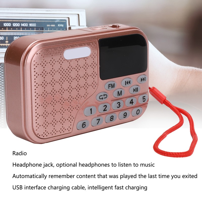 M‑128 Portable Pocket Radio Mini FM Receiver USB Memory Card