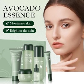 Avocado Skincare Sets,Skincare Gift Set with Facial Cleanser, Face Serum, Face Cream, Eye Cream, Toner, moisturizing Lotion, Anti Aging Skin Care Sets & Kits, Hydrating Facial Kit for women (6Pcs)