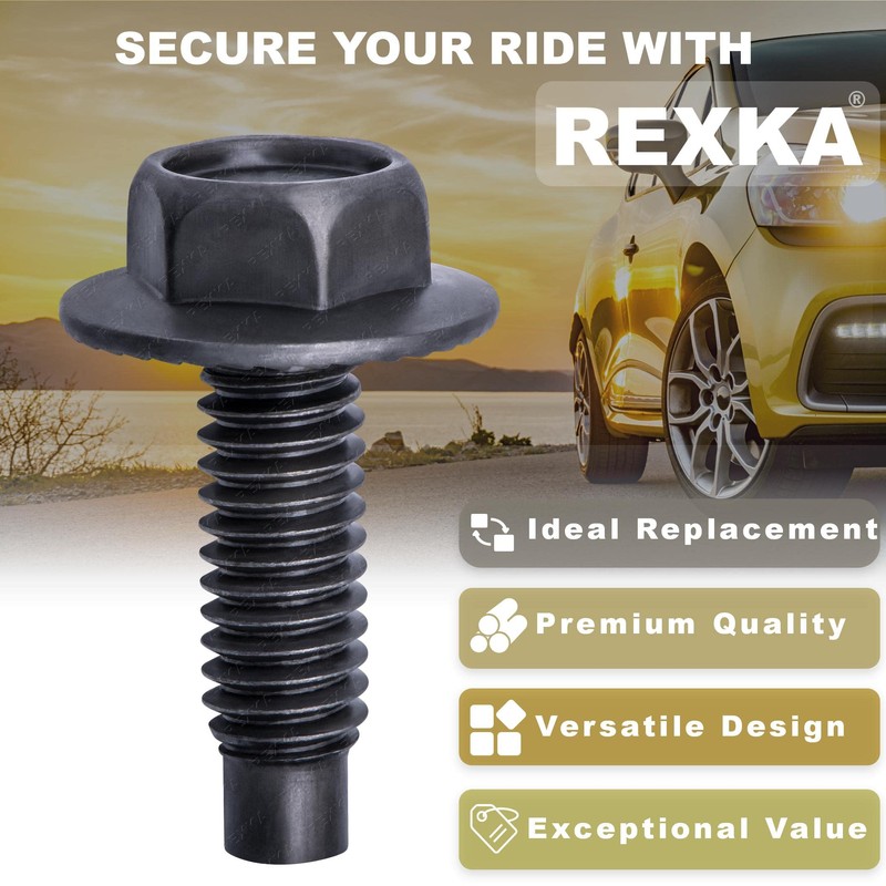 Rexka 10pcs 5/16"-18 X 1 Hex Washer Head Spin Lock