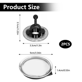 Wjelet Nespresso Milk Frother Replacement Parts for Aeroccino 4, Replacement Whisk and Milk Frother Lid for Perfect Milk Foam, Cappuccino and Latte Macchiato